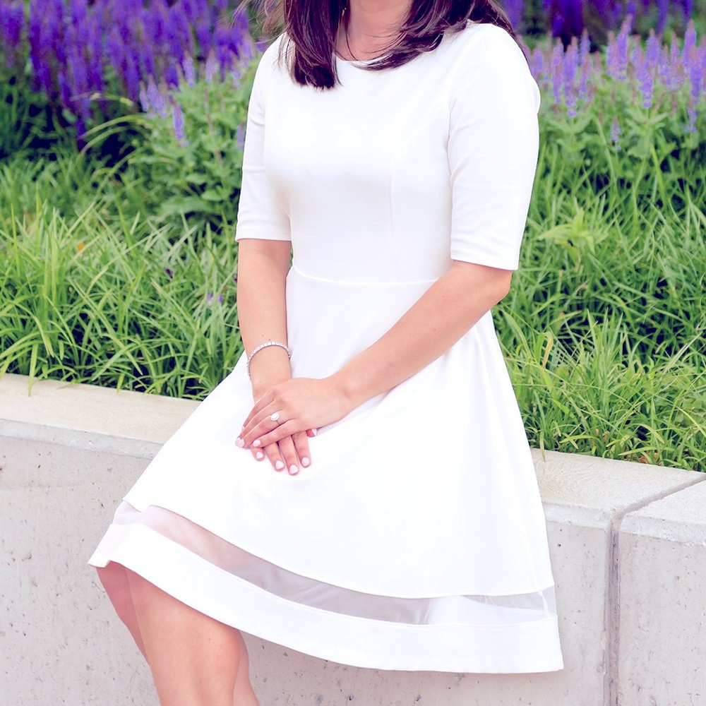 Lulu’s white skater dress